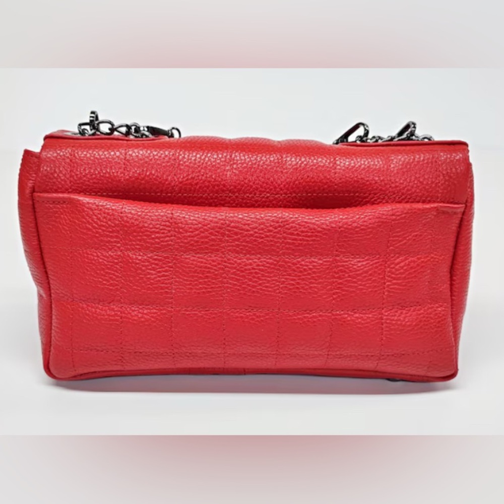 Red Quilted Chain Shoulder Bag by Virsa bag - Picture 2 of 6